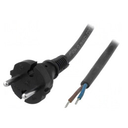 Cablu Electric 2x1,5mm2 3m Negru