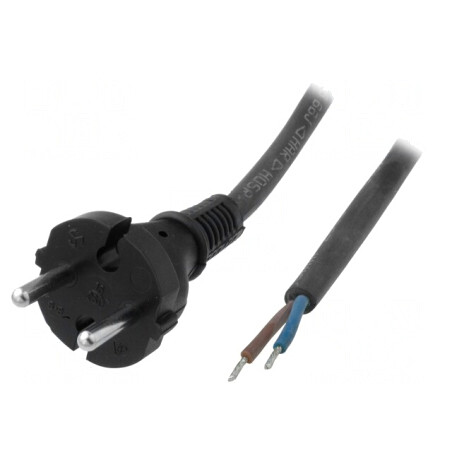 Cablu Electric 2x1,5mm2 3m Negru | Electronic-mag.ro | Componente Electronice