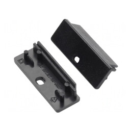 Obturator Negru pentru Profil LED WIDE24, Set 20 Bucăți | Electronic-mag.ro | Componente Electronice