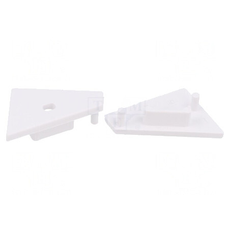 Obturator Alb pentru Profile LED, 20 Buc, ABS GEN2 cu Orificiu | Electronic-mag.ro | Componente Electronice