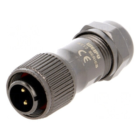 Mufă ST12 tată IP67 13A 250V pentru cablu 5-8mm | Electronic-mag.ro | Componente Electronice