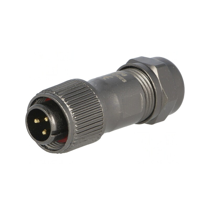 Mufă ST12 tată IP67 13A 250V pentru cablu 5-8mm | Electronic-mag.ro | Componente Electronice