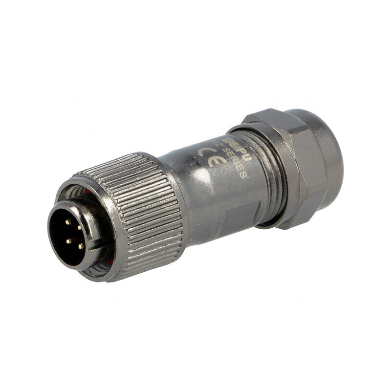 Mufă ST12 Tată IP67 5A Lipire pe Cablu 200V | Electronic-mag.ro | Componente Electronice