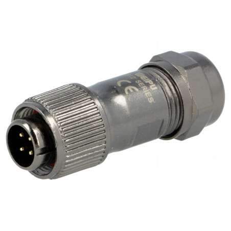 Mufă ST12 Tată IP67 5A Lipire pe Cablu 200V | Electronic-mag.ro | Componente Electronice