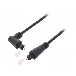 Cablu Toslink unghi 1m negru | Electronic-mag.ro | Componente Electronice