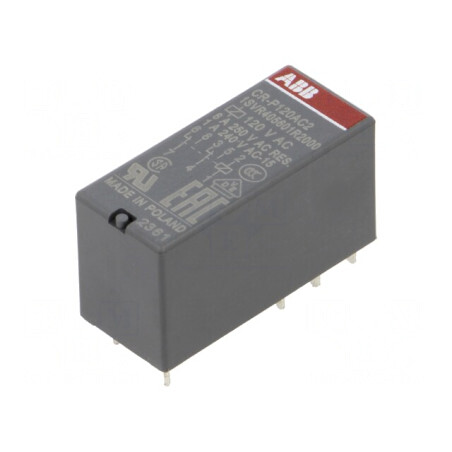 Releu Electromagnetic DPDT 120VAC 8A 250VAC PCB | Electronic-mag.ro | Componente Electronice