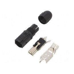 Conector Single Pair Ethernet T1 Industrial 2 PIN Tată | Electronic-mag.ro | Componente Electronice