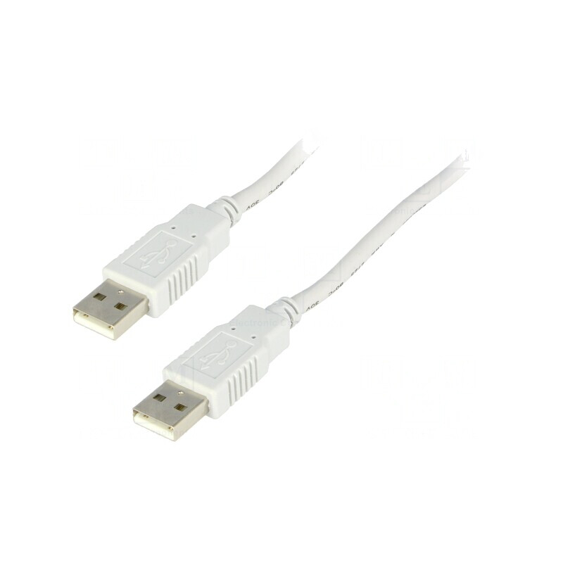 "Cablu USB 2.0 5m Gri Deschis USB A la USB A" | Electronic-mag.ro | Componente Electronice