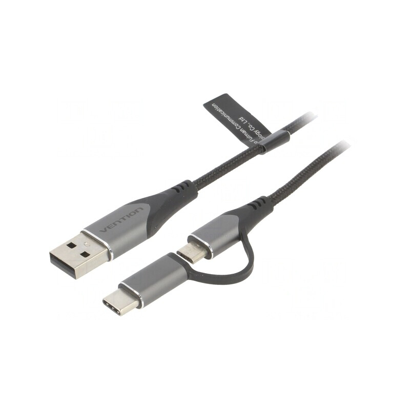 Cablu USB 2.0 3-in-1 1m 3A | Electronic-mag.ro | Componente Electronice