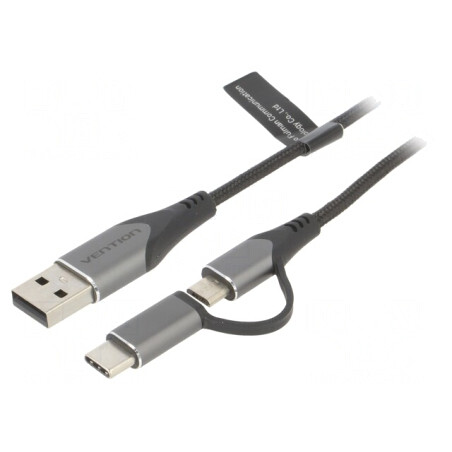 Cablu USB 2.0 3-in-1 1m 3A | Electronic-mag.ro | Componente Electronice