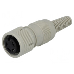 Mufă DIN Mamă 4P 216° Drept pe Cablu Lipire | Electronic-mag.ro | Componente Electronice