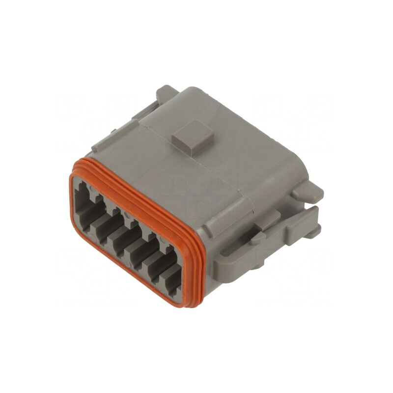 Conector cablu-cablu DT mamă 12 pini IP68 gri | Electronic-mag.ro | Componente Electronice