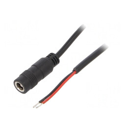 Cablu Alimentare DC 5,5/2,1 Negru 4m | Electronic-mag.ro | Componente Electronice