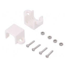 Suport Albă pentru Fixare din Plastic, 2 Bucăți | Electronic-mag.ro | Componente Electronice