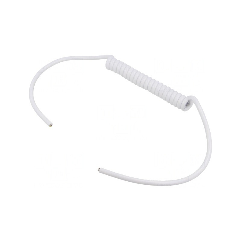 Cablu spiralat neecranat alb 300V 0,1m-0,4m | Electronic-mag.ro | Componente Electronice