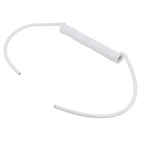 Cablu spiralat neecranat alb 300V 0,1m-0,4m | Electronic-mag.ro | Componente Electronice
