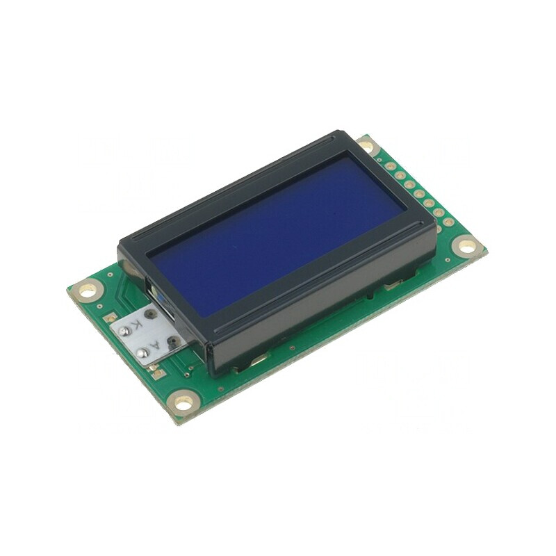 Afișaj LCD Alfanumeric STN 8x2 Albastru LED 14 PIN | Electronic-mag.ro | Componente Electronice