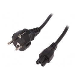 Cablu Alimentare Unghiular IEC C5 1,8m Negru | Electronic-mag.ro | Componente Electronice