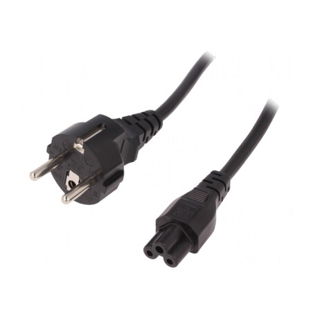 Cablu Alimentare Unghiular IEC C5 1,8m Negru | Electronic-mag.ro | Componente Electronice