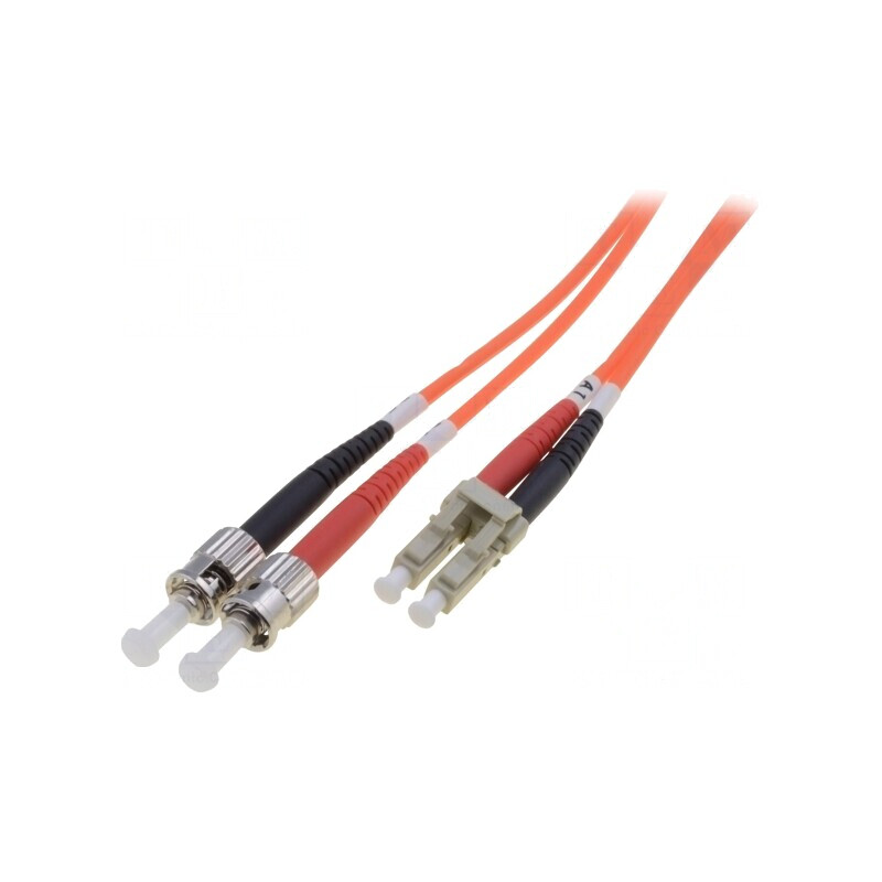 Patch cord fibră optică OM2 LC/UPC-ST/UPC 2m portocaliu LSZH | Electronic-mag.ro | Componente Electronice