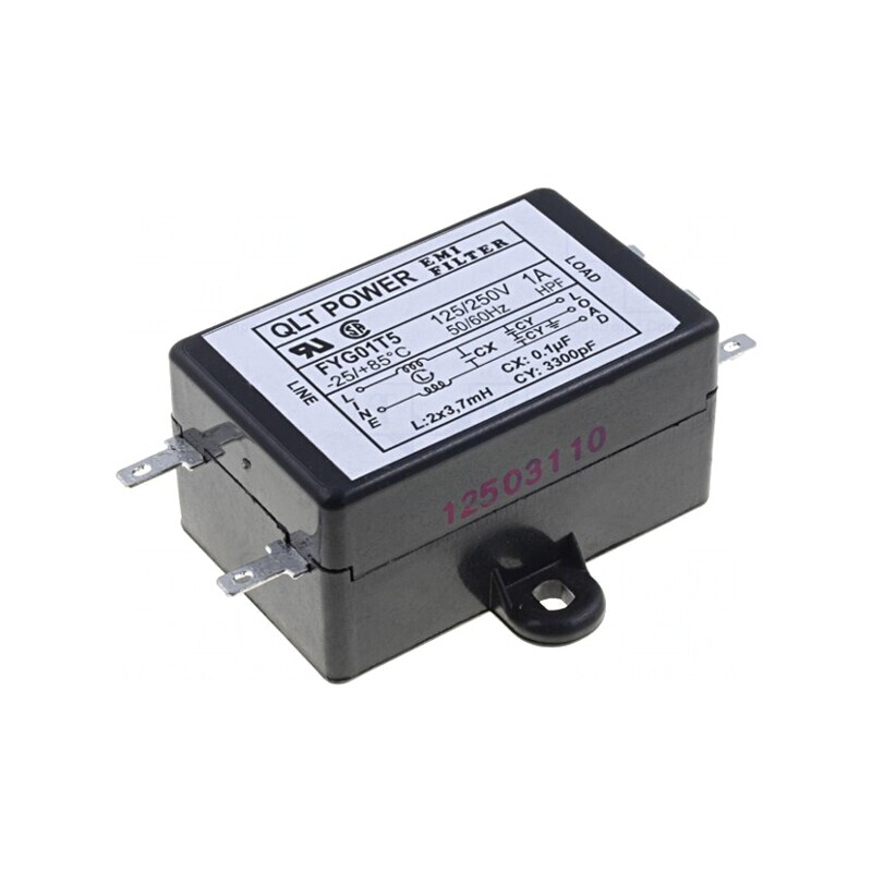 Filtru Anti-Interferențe 250VAC 100nF 3,3nF 3,7mH | Electronic-mag.ro | Componente Electronice
