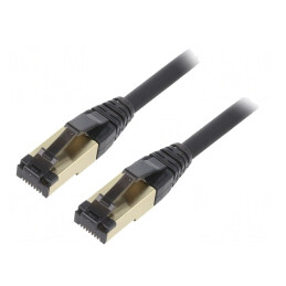Cablu Patch S/FTP Cat 8 Negru 2m LSZH | Electronic-mag.ro | Componente Electronice