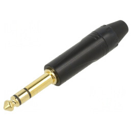 "1/4"" PHONE STR STEREO BLACK GOLD"