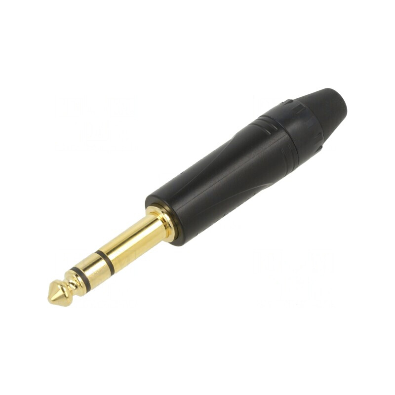 "1/4 Inch Stereo Phone Connector - Black Gold" | Electronic-mag.ro | Componente Electronice