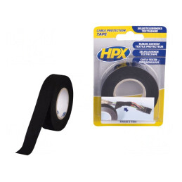 Bandă Textilă Neagră 19mm x 10m pentru Legare | Electronic-mag.ro | Componente Electronice