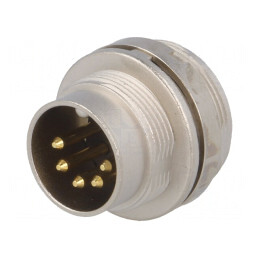 Conector M16 5 PIN 5A 60V IP40 0.75mm2 | Electronic-mag.ro | Componente Electronice