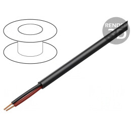 Cablu Difuzor 2x11AWG OFC Negru Neecranat | Electronic-mag.ro | Componente Electronice
