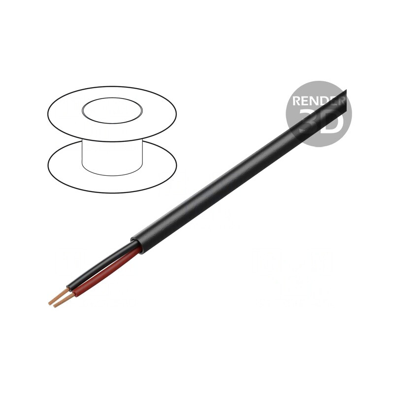 Cablu Difuzor 2x11AWG OFC Negru Neecranat | Electronic-mag.ro | Componente Electronice