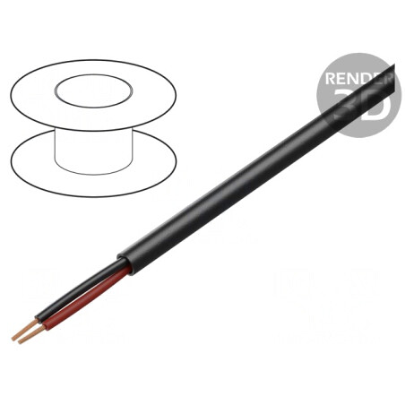 Cablu Difuzor 2x11AWG OFC Negru Neecranat | Electronic-mag.ro | Componente Electronice