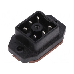 Conector dreptunghiular 6 pini IP65 cositorit | Electronic-mag.ro | Componente Electronice
