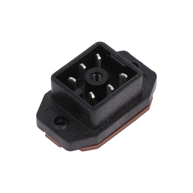 Conector dreptunghiular 6 pini IP65 cositorit | Electronic-mag.ro | Componente Electronice