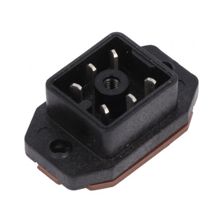 Conector dreptunghiular 6 pini IP65 cositorit | Electronic-mag.ro | Componente Electronice