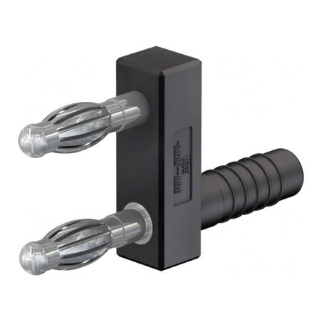 Conector Banană 4mm 32A Negru 43mm 30VAC | Electronic-mag.ro | Componente Electronice