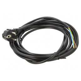 Cablu PVC 5m 3x0,75mm2 cu Ştecăr în Unghi CEE 7/7 (E/F) | Electronic-mag.ro | Componente Electronice