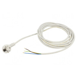 Cablu de Alimentare 3x0,75mm2 cu Ștecăr în Unghi 5m | Electronic-mag.ro | Componente Electronice