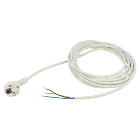 Cablu de Alimentare 3x0,75mm2 cu Ștecăr în Unghi 5m | Electronic-mag.ro | Componente Electronice