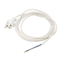 Cablu Alimentare Alb 5m 2x1mm2 16A 250V | Electronic-mag.ro | Componente Electronice