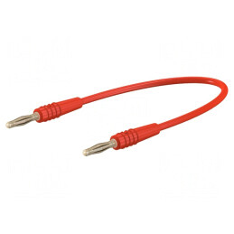 Cablu de măsurare neizolat 10A 75mm roșu