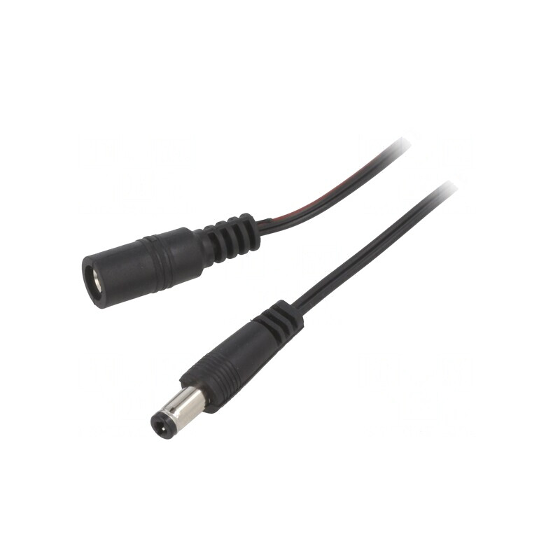 Cablu Alimentare DC 5,5/2,5mm Negru | Electronic-mag.ro | Componente Electronice