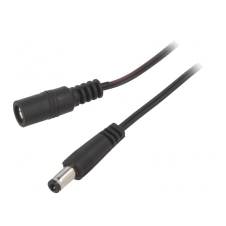 Cablu Alimentare DC 5,5/2,5mm Negru | Electronic-mag.ro | Componente Electronice