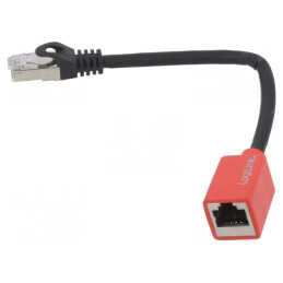 Prelungitor RJ45 Negru 0,2m Cat 6a