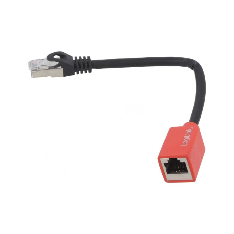 Prelungitor RJ45 Negru 0,2m Cat 6a | Electronic-mag.ro | Componente Electronice