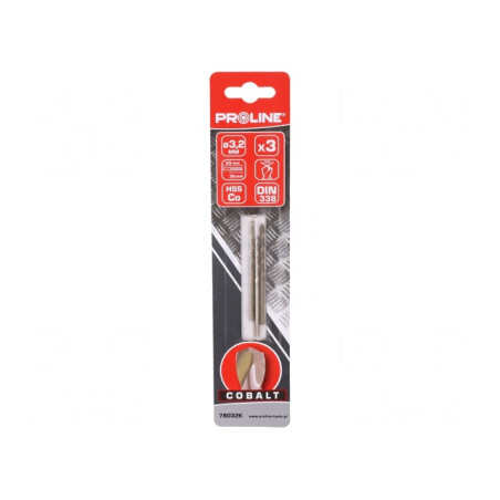 Burghiu Metal Ø 3.2mm Oțel Rapid cu Cobalt HSS-Co 3buc. | Electronic-mag.ro | Componente Electronice