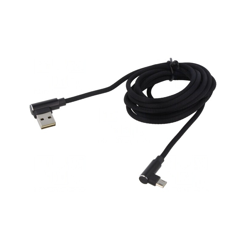 Cablu USB 2.0 unghi bilateral USB A/USB C 2m | Electronic-mag.ro | Componente Electronice