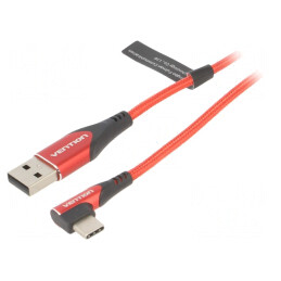 Cablu USB 2.0 USB A la USB C 2m Roșu 480Mbps