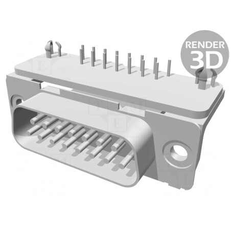 D-Sub 15-Pin Soclu Tată PCB 90° THT 6A | Electronic-mag.ro | Componente Electronice